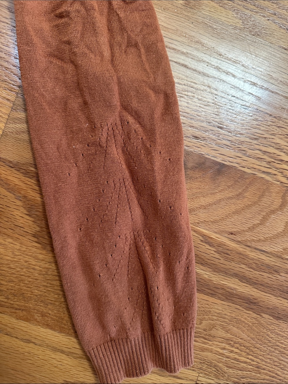 Rust Ruffle-Hem Knit Sweater - Picture 4 of 4